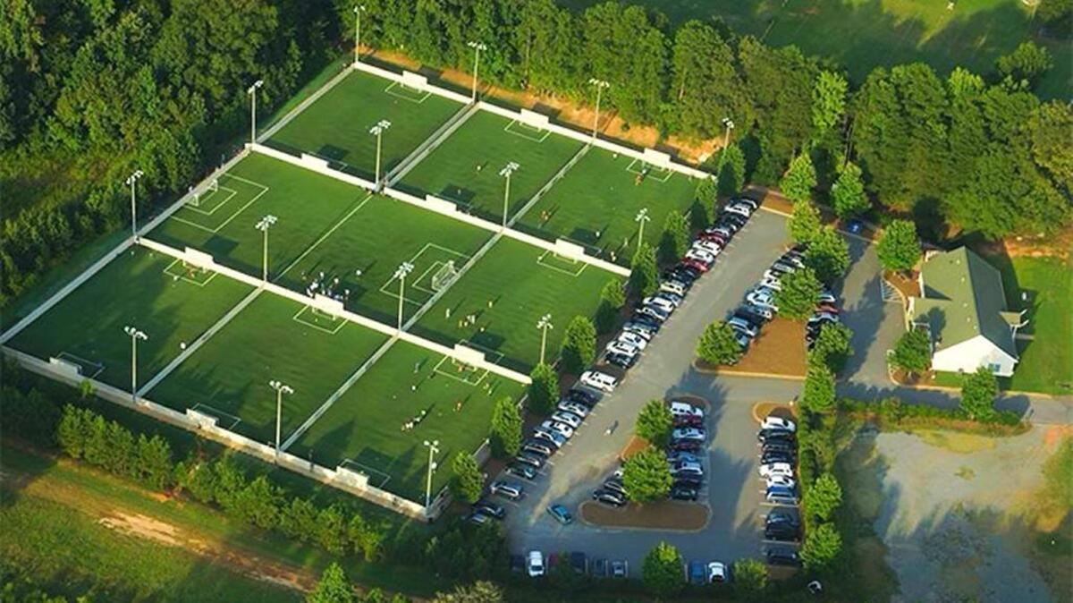 Aerial view of Strikers Soccer Center