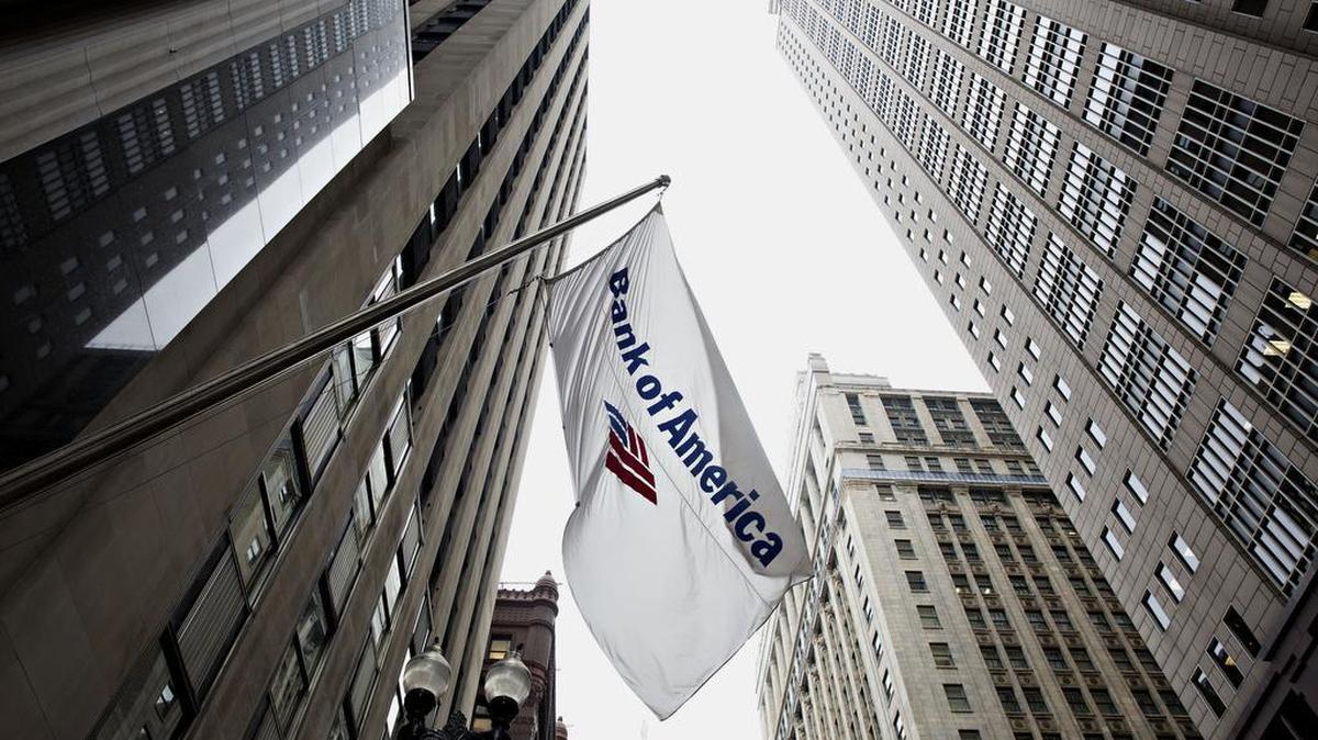 A Bank of America Corp. flag flies outside of a building in Chicago, Illinois, U.S., on Monday, Oct. 5, 2015.