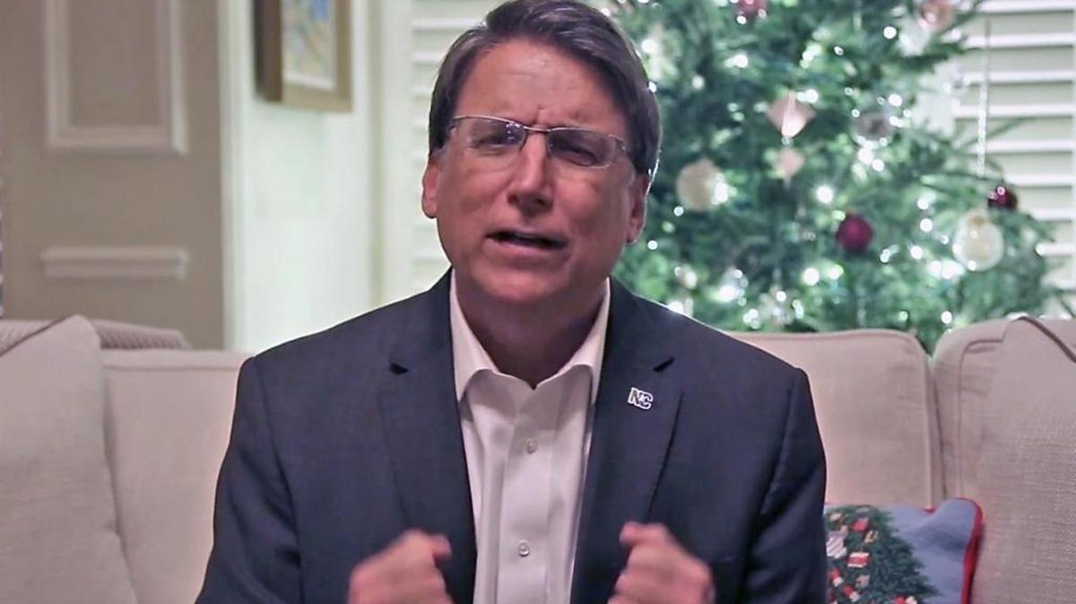 The Charlotte Observer has filed a lawsuit against Gov. Pat McCrory seeking legal bills related to the governor’s defense of a public records suit filed in 2015 by a media coalition. In this file photo, McCrory delivers his election concession statement via video.