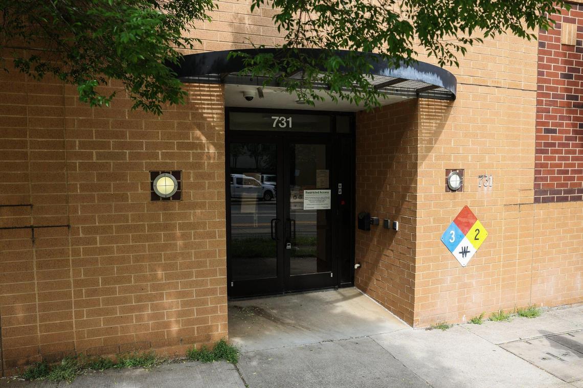 This data center at 731 E Trade St. and 125 N. Myers St. is owned and operated by Digital Realty Trust. The Austin, Texas-based company wants to expand in Charlotte.