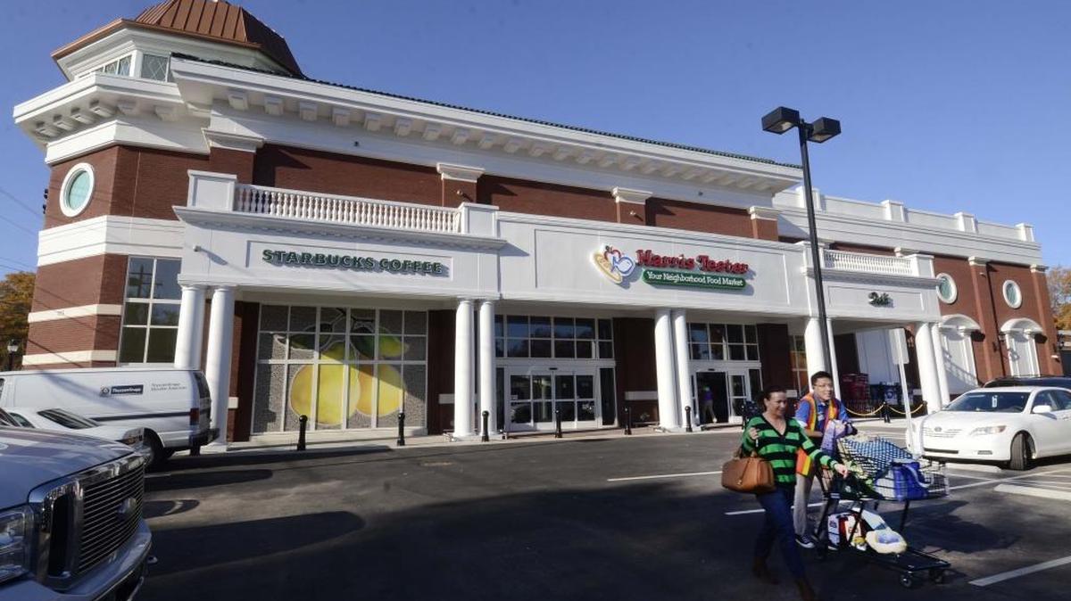 The two-story Harris Teeter at 1015 Providence Road in Charlotte.