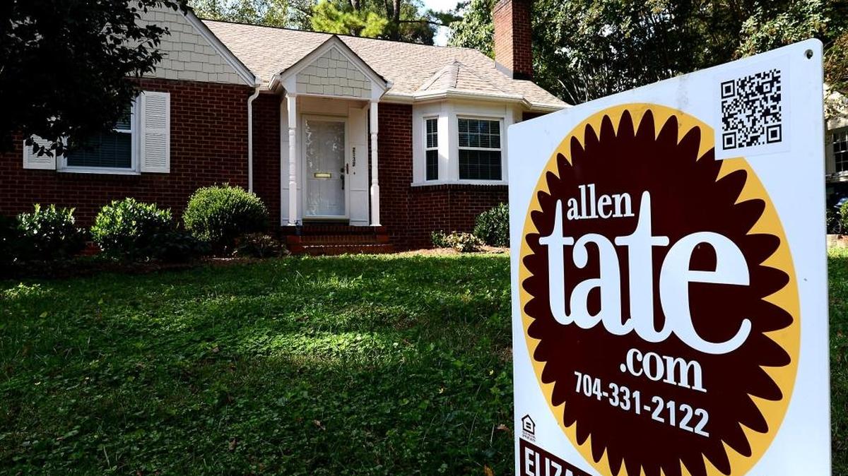 A home for sale at on Cumberland Avenue in Charlotte in a 2014 file photo.