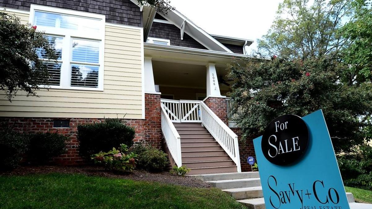 A home for sale on Floral Avenue in Charlotte in a Sept. 30, 2014 file photo.