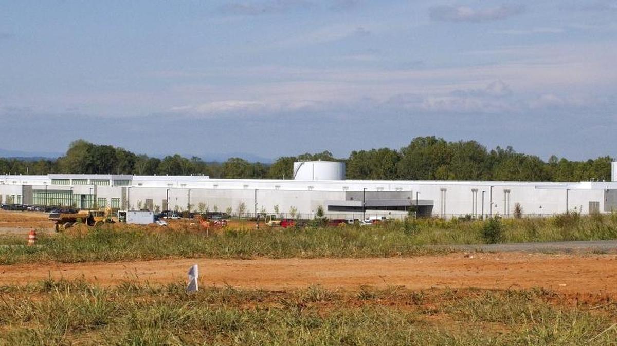 This 2010 file photo shows construction on Apple’s data center site in Maiden.