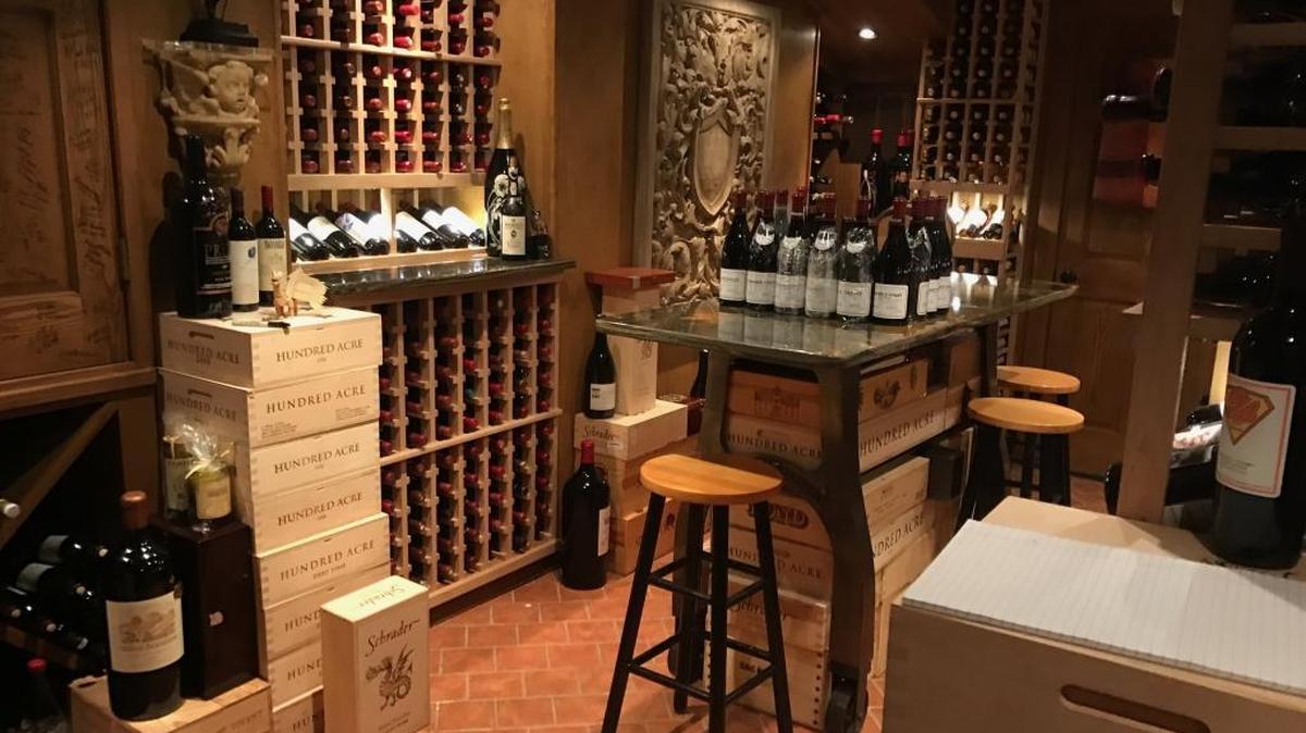 Here’s a look inside the Rick Siskey wine cellar before the bottles were moved to Leland Little Auctions’ location in Hillsborough.