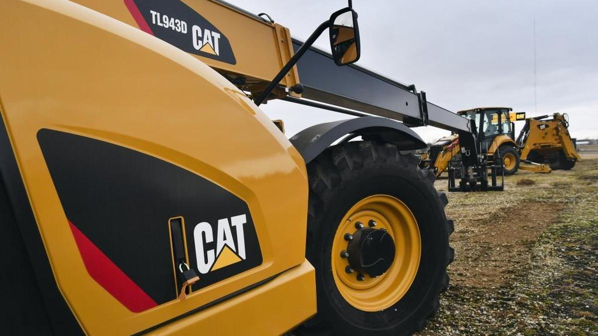 In this Jan. 25, 2017, photo, Caterpillar equipment is displayed at industrial equipment supplier Altorfer Inc., in East Peoria, Ill.