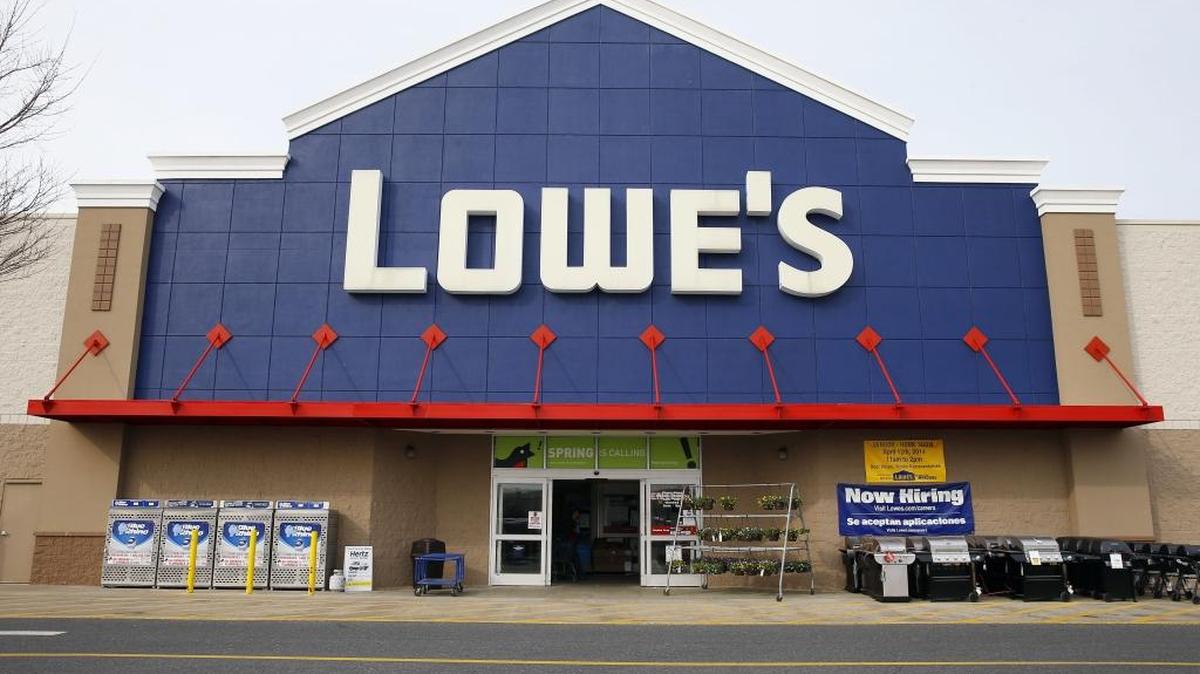 This March 25, 2014 file photo shows a Lowe's store in Philadelphia.