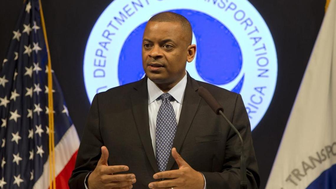 U.S. Transportation Secretary Anthony Foxx wants allegations that he once had a no-show job at a defunct bus maker stricken from a lawsuit in bankruptcy court.