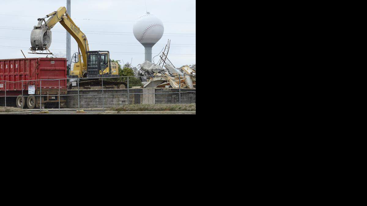 
Charlotte-based fashion retailer Cato said March sales got a boost from the early timing of Easter this year compared with the mid-April timing last year. In this March photo, demolition continues on former Charlotte Knights stadium site in For Mill that Cato said it plans to build a distribution center in the 32-acre space. 
