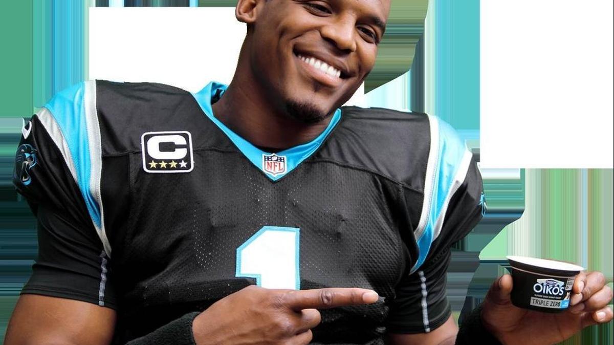 Yougurt maker Dannon has scored big with Panthers QB Cam Newton as an endorser.