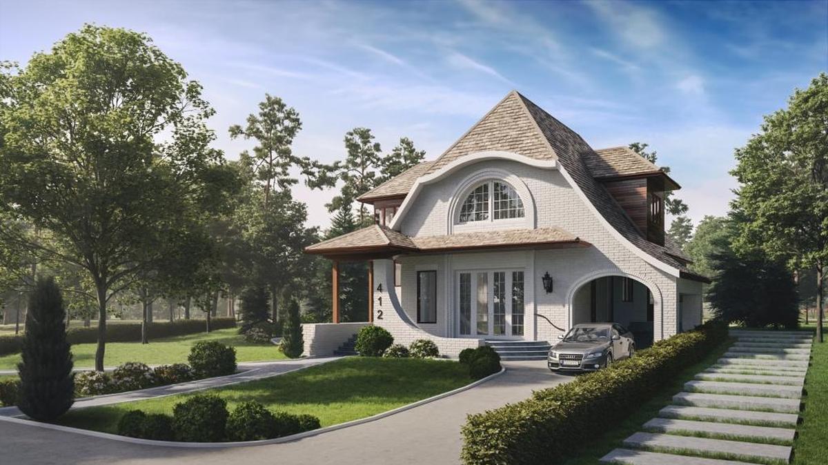 Rendering of a planned house at Cramer’s Pond.