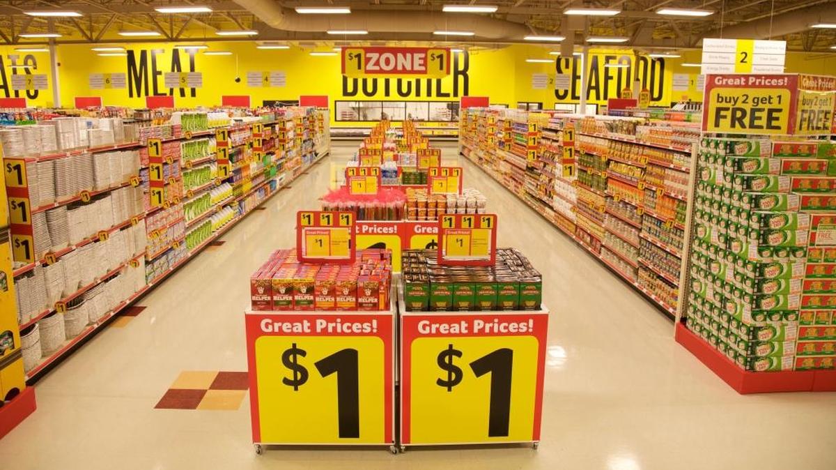 Harveys Supermarkets, which focuses on low prices, has a $1 Zone, where 650 items are priced $1, including beverages, canned goods, cleaners, meals, greeting cards, baby and health items.