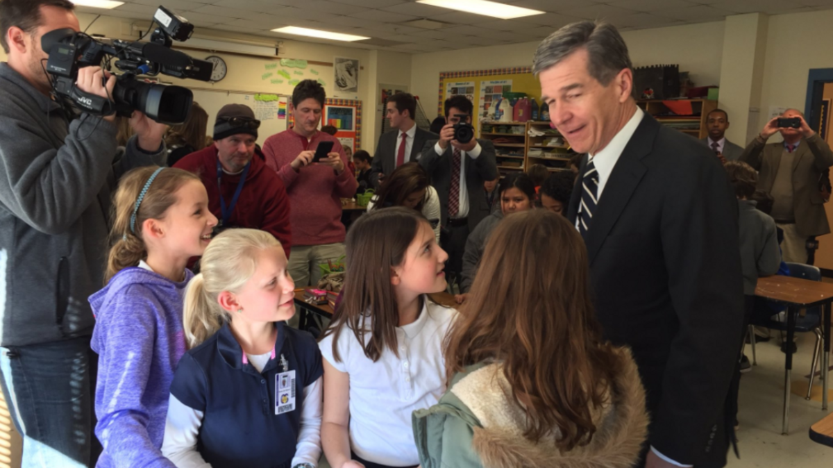 Gov. Roy Cooper visited Cotswold Elemetary in Charlotte Friday afternoon.