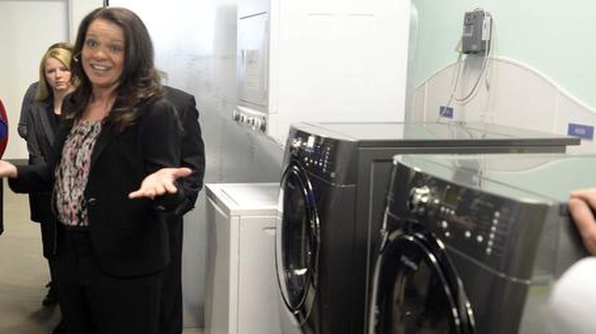 
 Several smart appliances  were designed and developed at Electrolux’s North Charlotte research and development facility. Nina Harrison led a laundry cleaning demonstration last year during a tour of appliance-maker Electrolux’s new fabric care research and development facility in Charlotte.
