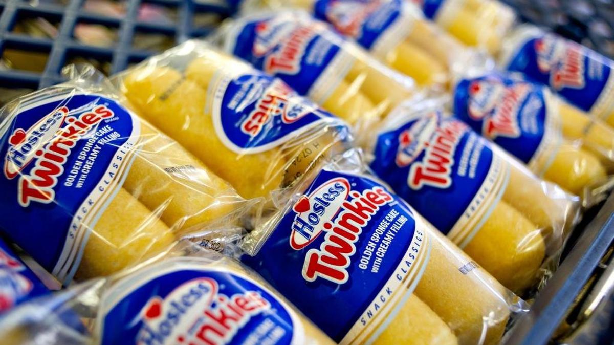 Hostess brand Twinkies sit on a shelf inside a Hostess Outlet Store in Peoria, in 2012.