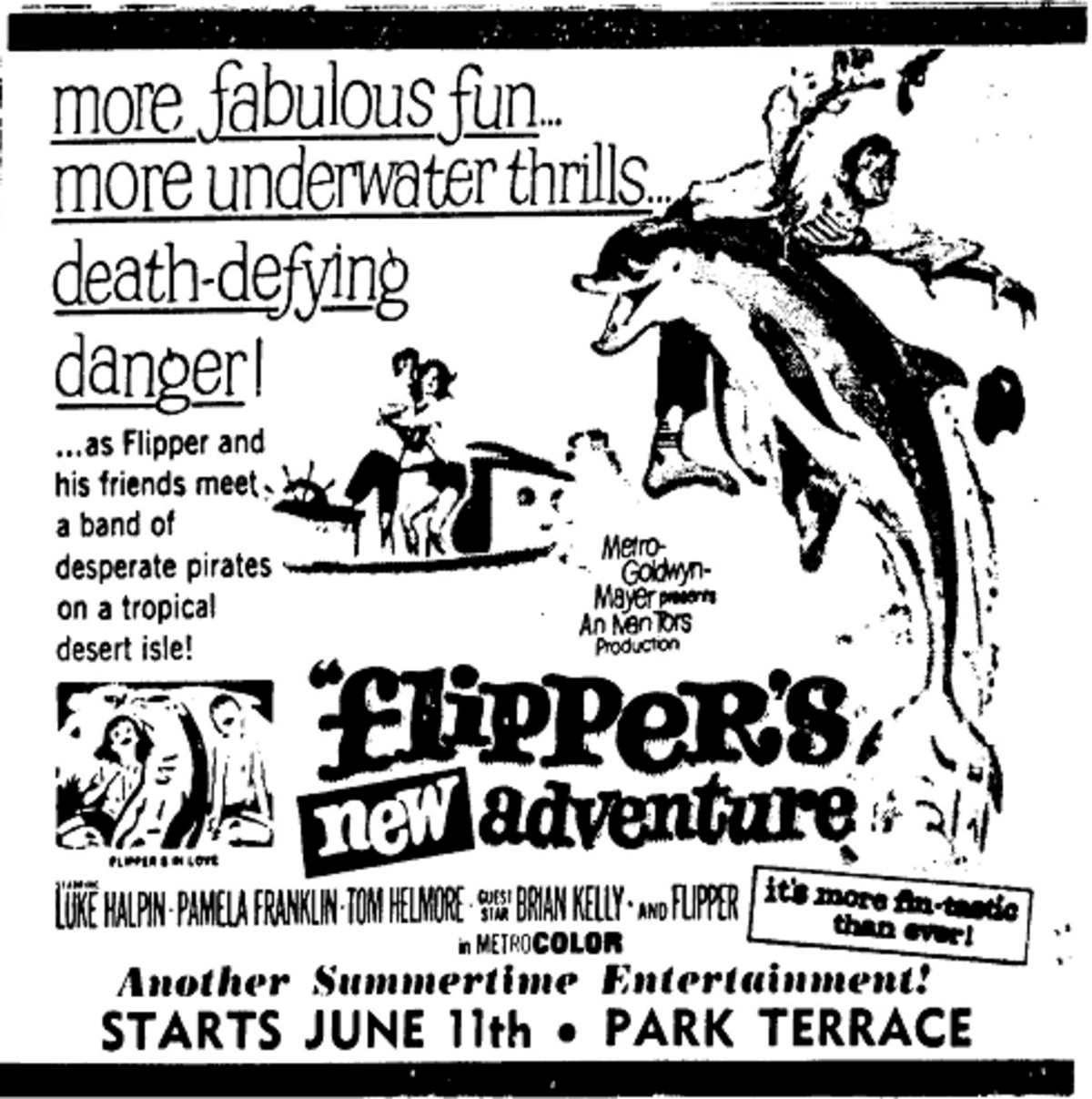 Ad for the movie Flipper from 1964