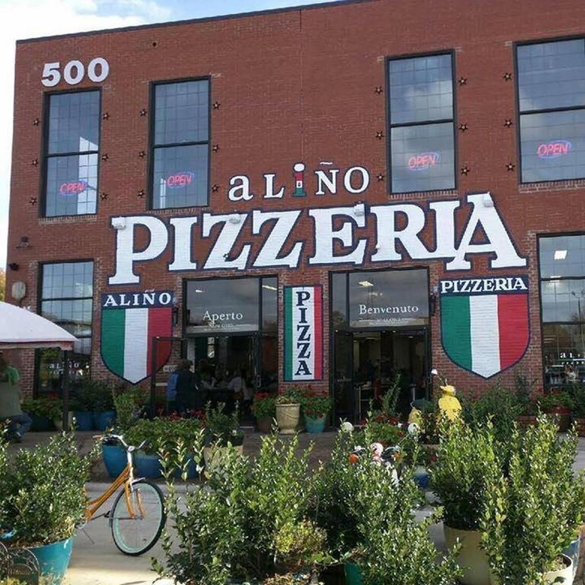 Alino Pizzeria is located at the end of the Merino Mill complex in Mooresville.