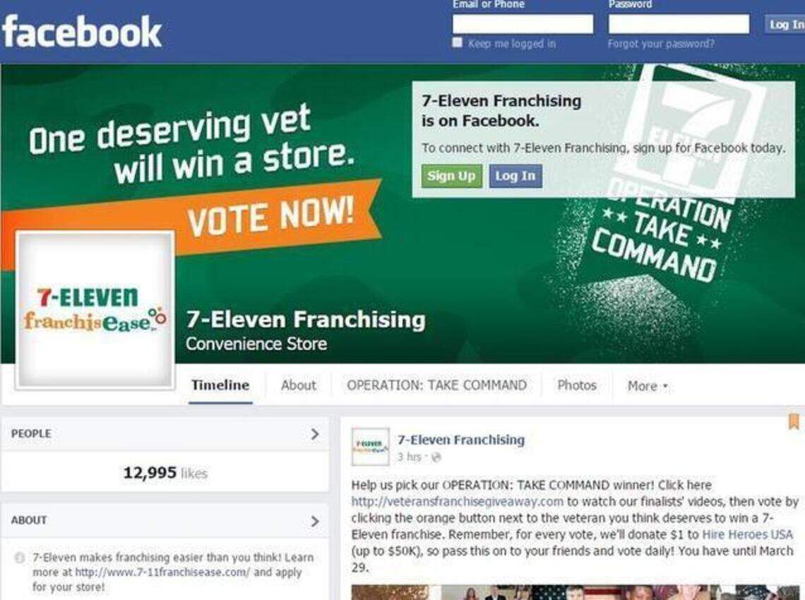 Charlotte veteran seeks votes to win 7-Eleven store