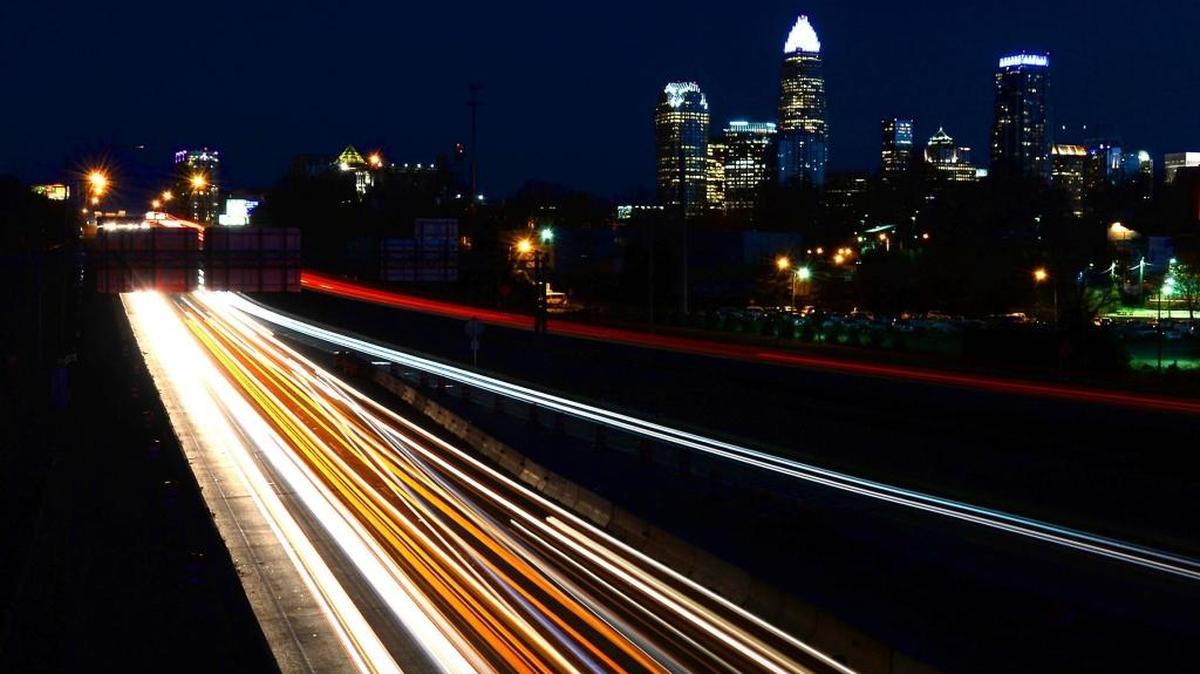 Motorists headlights and tail lights stream by on the Brookshire Freeway on Wednesday, March 15, 2017.