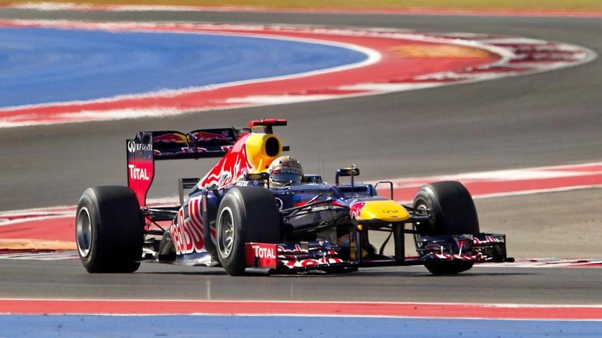 Red Bull Racing driver Sebastian Vettel qualified for the pole position with the best time of 1:35.657 during the qualifying session of Formula 1 United States Grand Prix held at the Circuit of the Americas in Austin, Texas, on Saturday, November 17, 2012.
