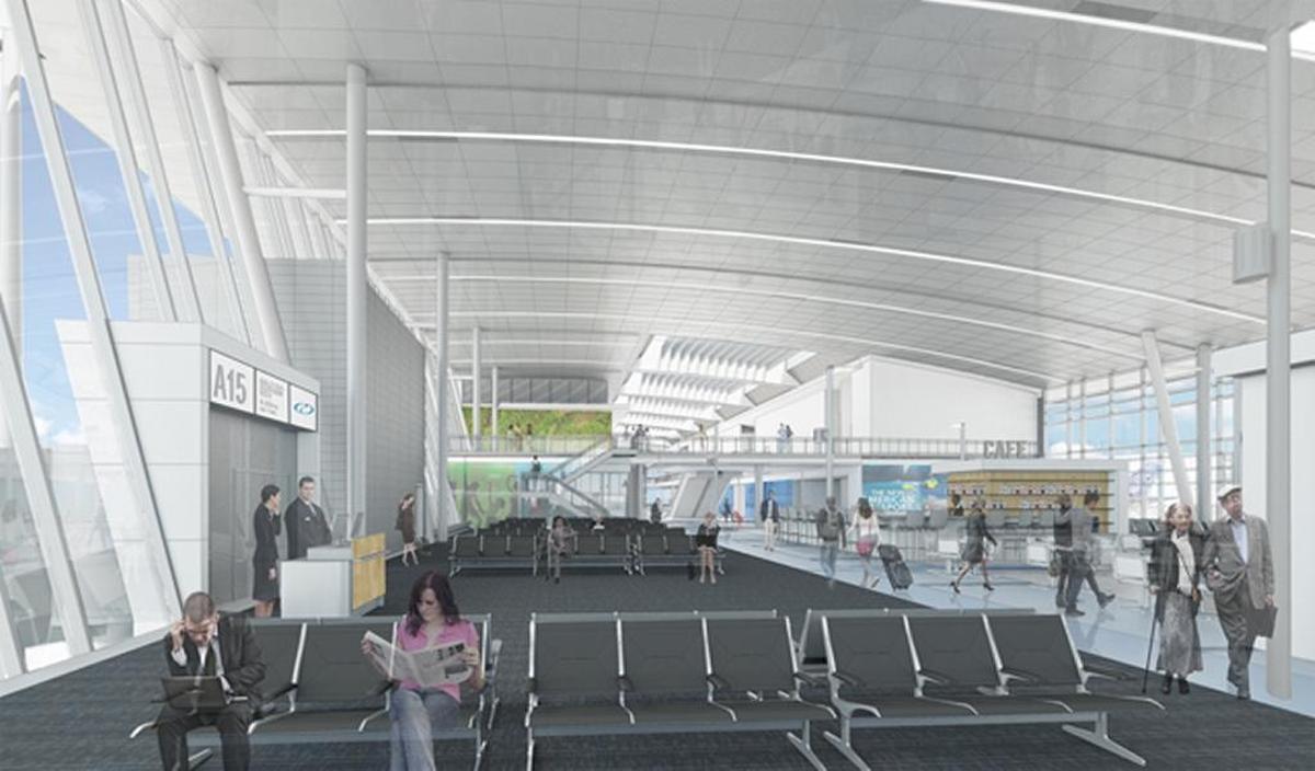 A rendering of Concourse A North interior.