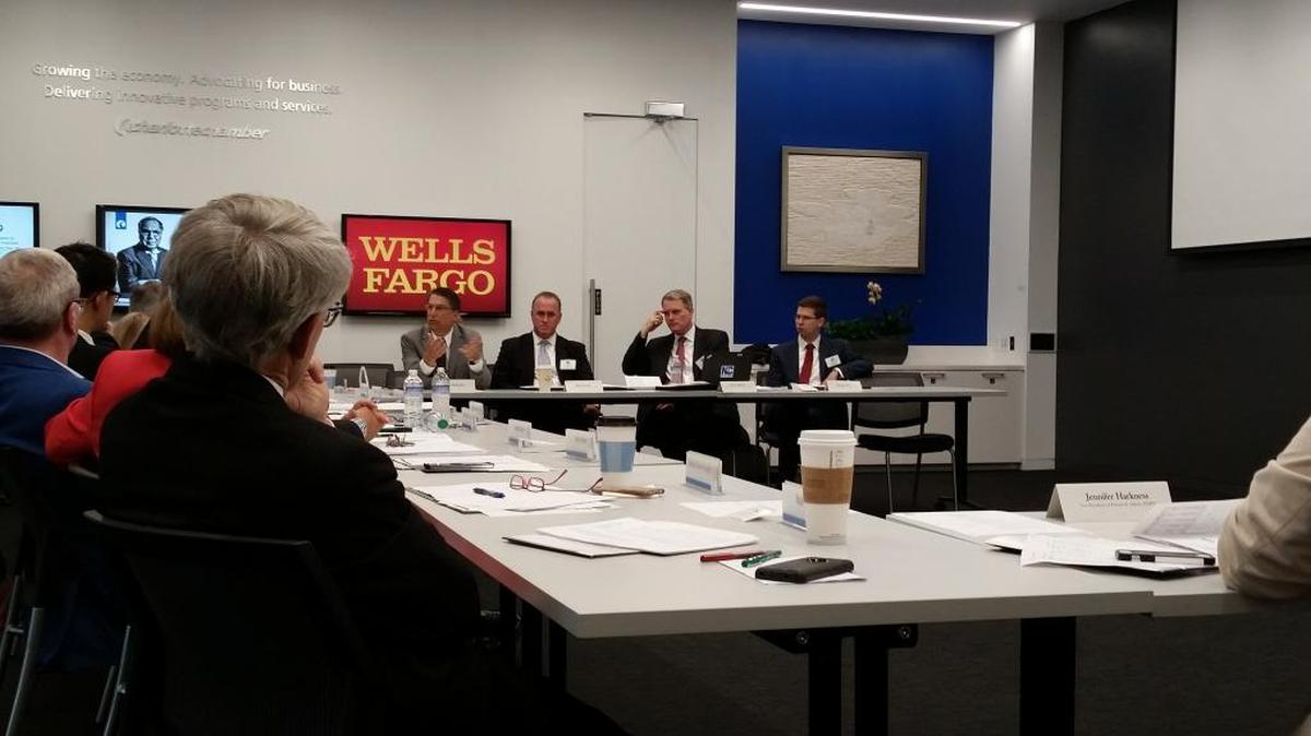 Gov. Pat McCrory on Friday at the Economic Development Partnership of North Carolina board meeting.