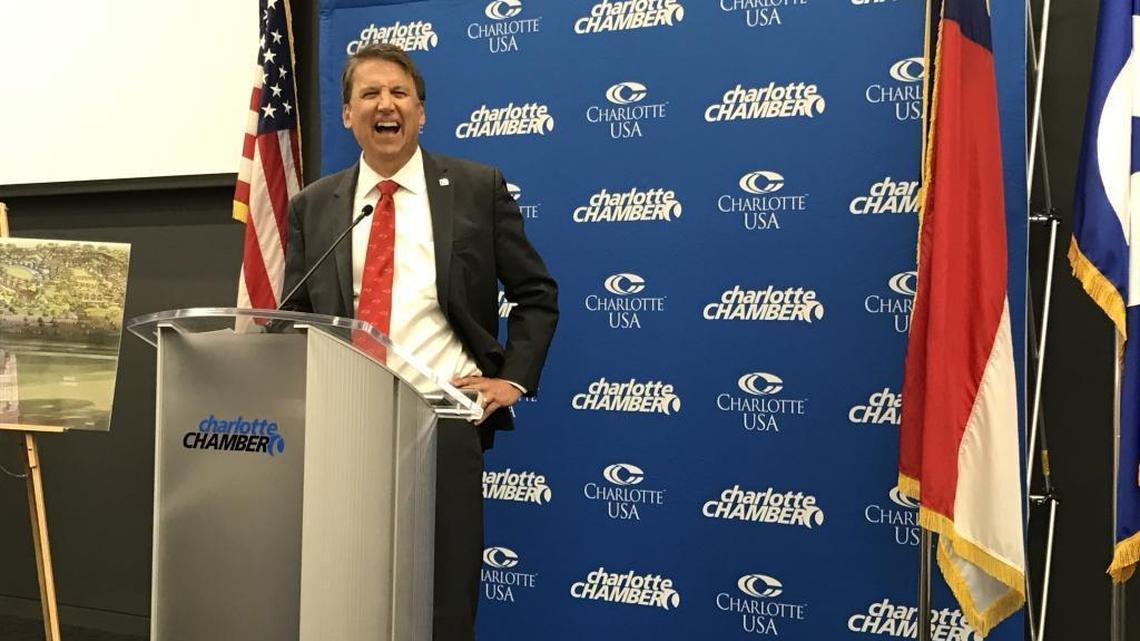 N.C. Gov. Pat McCrory at the Charlotte Chamber Friday