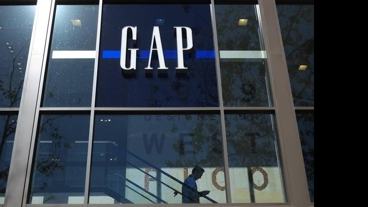 
A shopper walks down the stairs at a Gap store in Los Angeles in 2013. 
