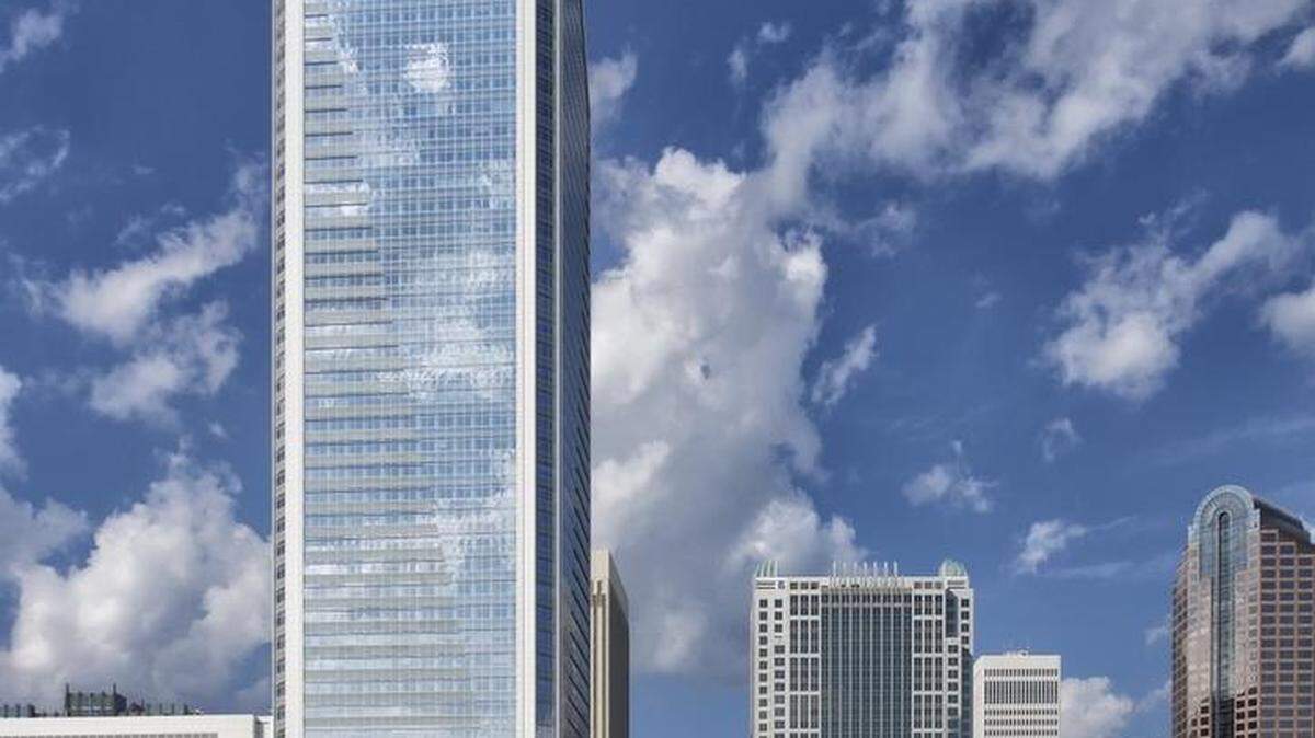 File Photo: The Duke Energy Center building as seen from the South Tryon Street bridge. Duke announced Monday that it would acquire Piedmont Natural Gas.