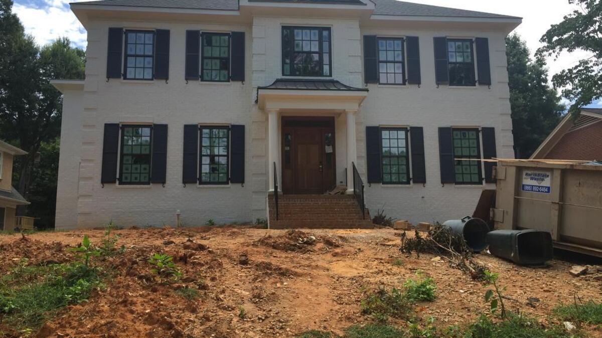This house at 1501 Sterling Road in Myers Park is the subject of a lawsuit over whether a restriction limiting houses to “one-and-a-half stories in height” is valid.