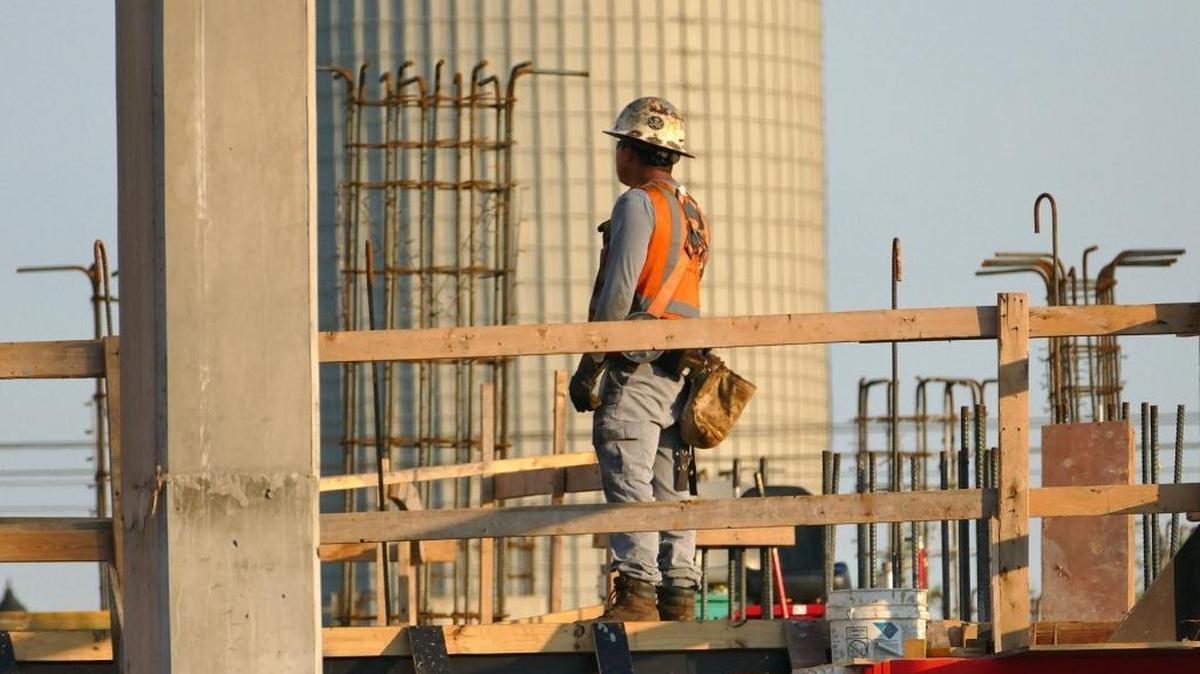 Construction of the concrete parking deck at South Boulevard and Poindexter Drive in Charlotte.
