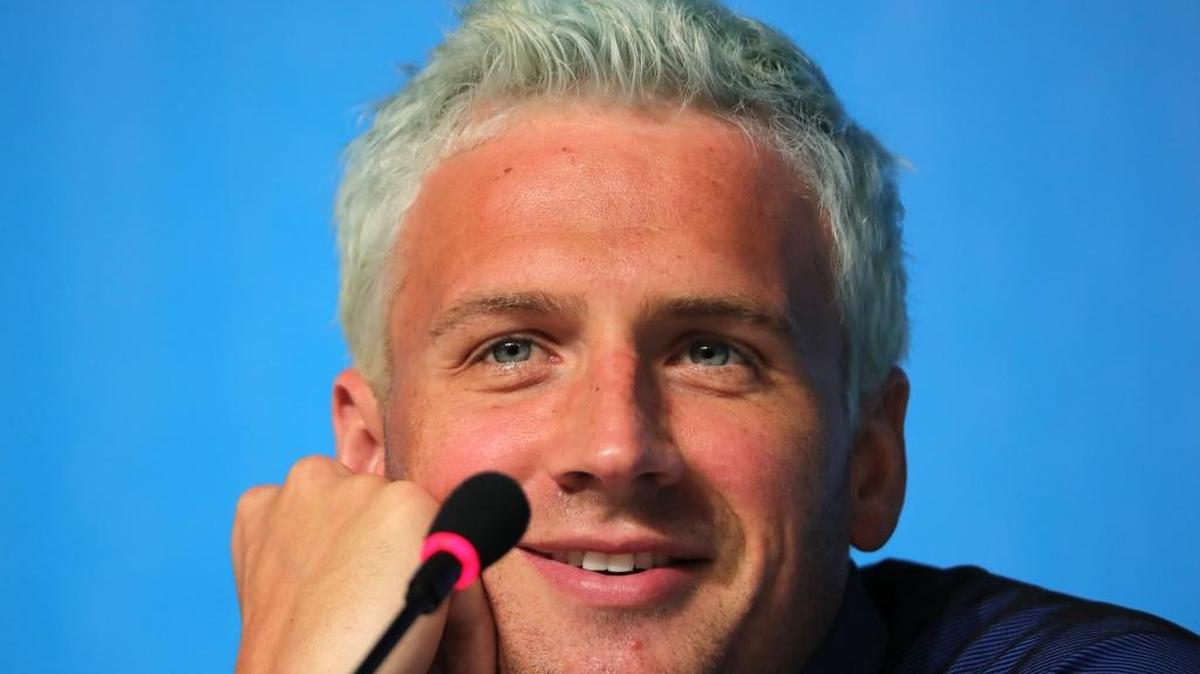 Ryan Lochte (USA), is seen during the Swimming Press Conference of team USA at the Main Press Center at Olympic Park Barra prior to the Rio 2016 Olympic Games in Rio de Janeiro, Brazil, Aug. 3, 2016.