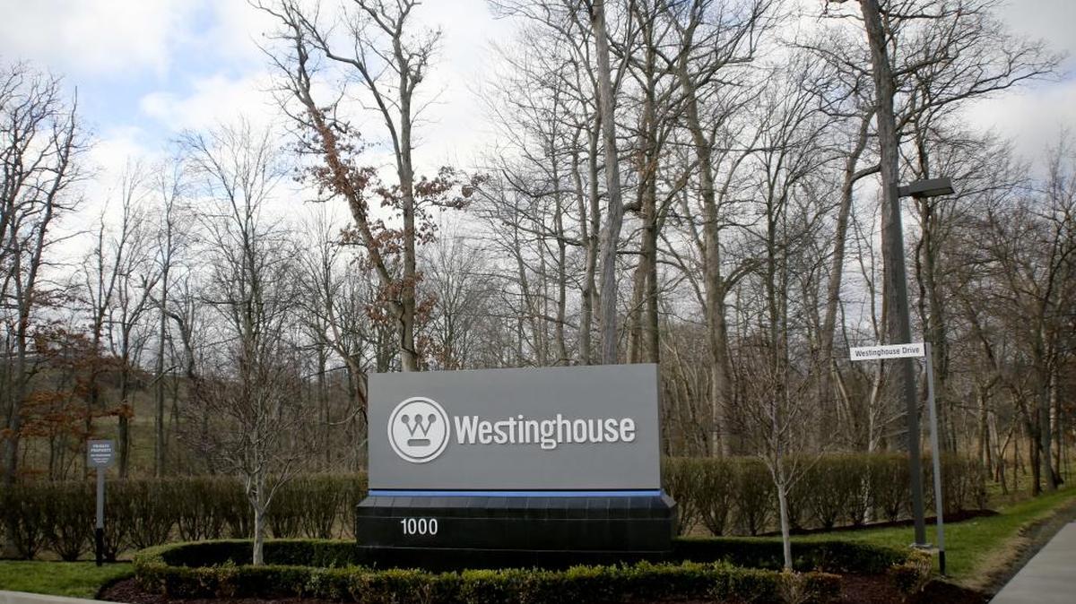 A sign marks the entrance to Westinghouse’s global sites and world headquarters, Wednesday, March 29, 2017, in Cranberry, Pa. Japan’s embattled Toshiba Corp. says its U.S. nuclear unit Westinghouse Electric Co. has filed for bankruptcy protection, marking a key step in its struggles to stop the flow of massive red ink.