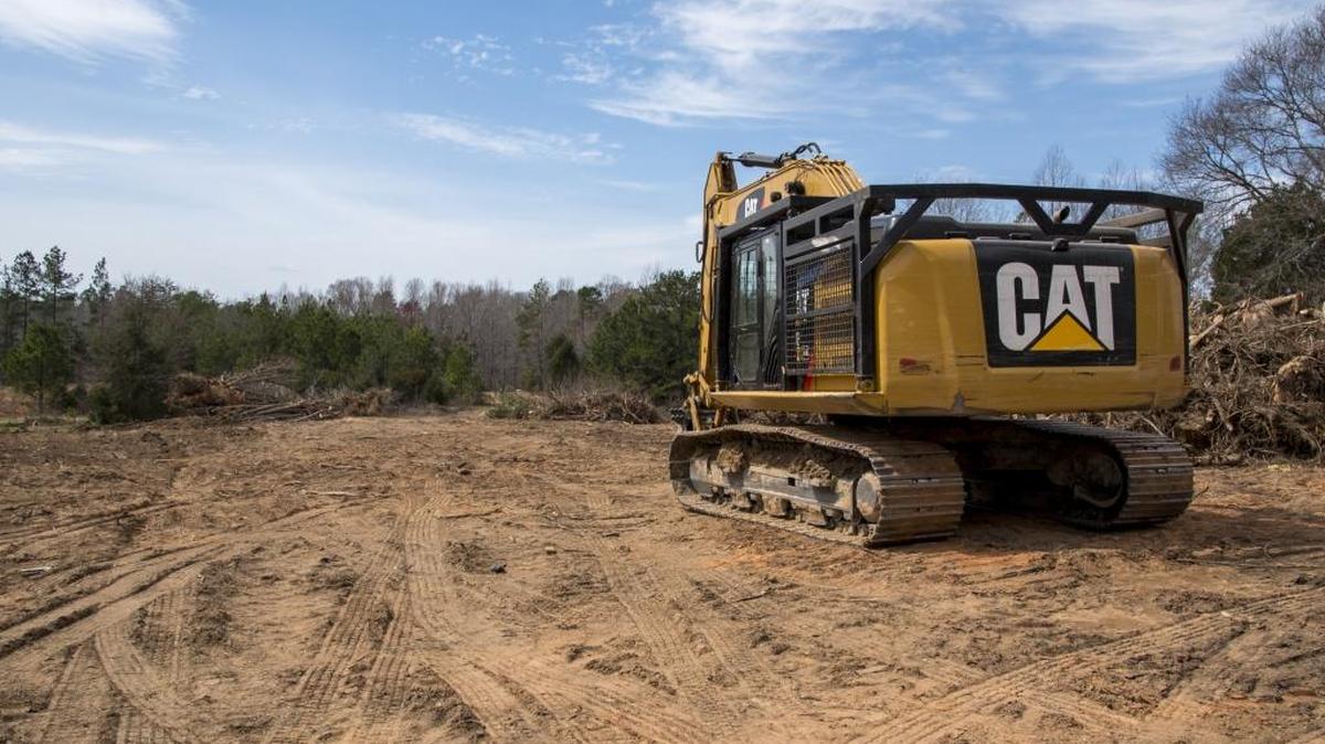 Site work and grading underway at Bailes Ridge Corporate Park.