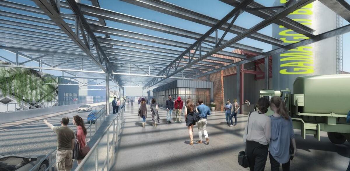 Rendering of the Gama Goat Building.