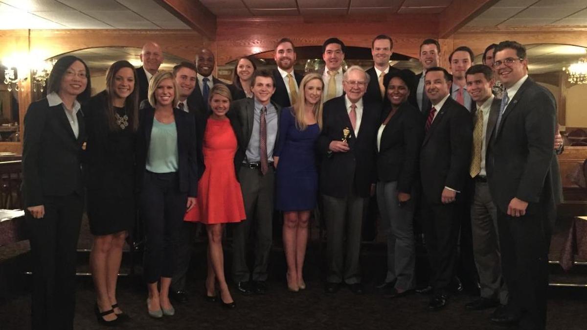 Wake Forest University students from the Charlotte and Winston-Salem campuses, as well as seven other schools, met with famed investor Warren Buffett in Omaha earlier this month.