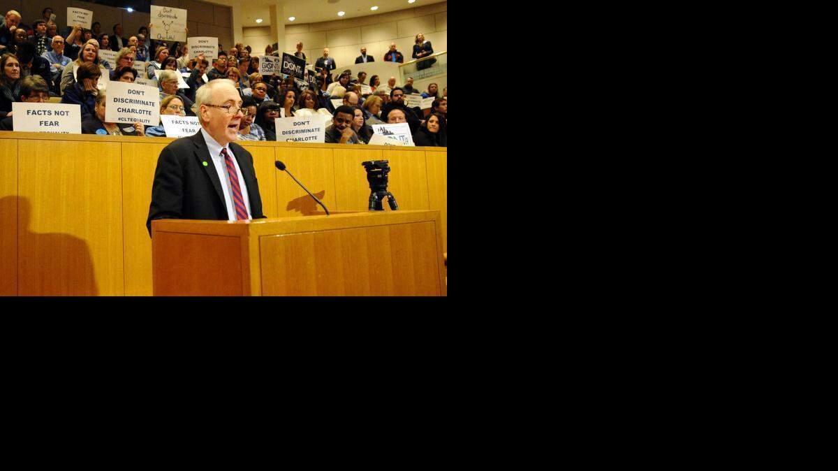 
Peter Barr, a Charlotte business executive who has a transgender son, spoke as a private citizen in support of the proposed nondiscrimination ordinance at Monday’s Charlotte City Council meeting. 


