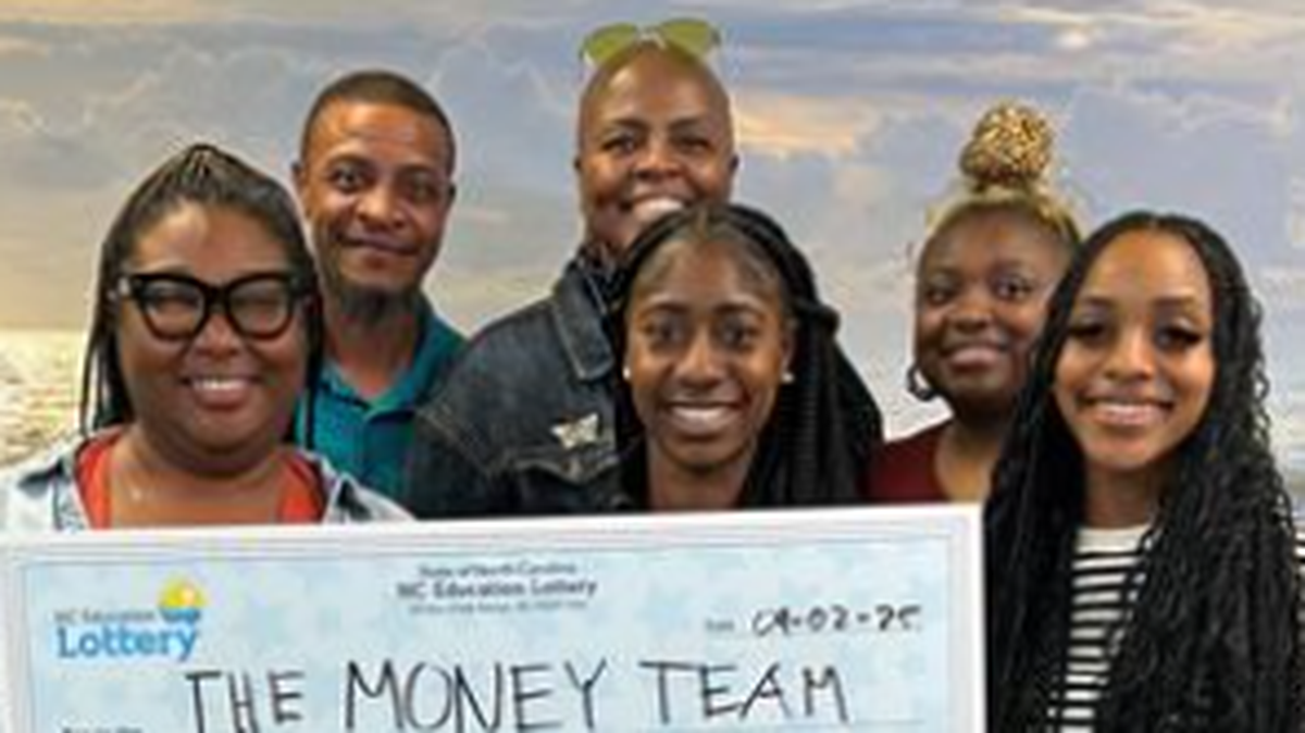 Six co-workers are sharing a Powerball prize in North Carolina.