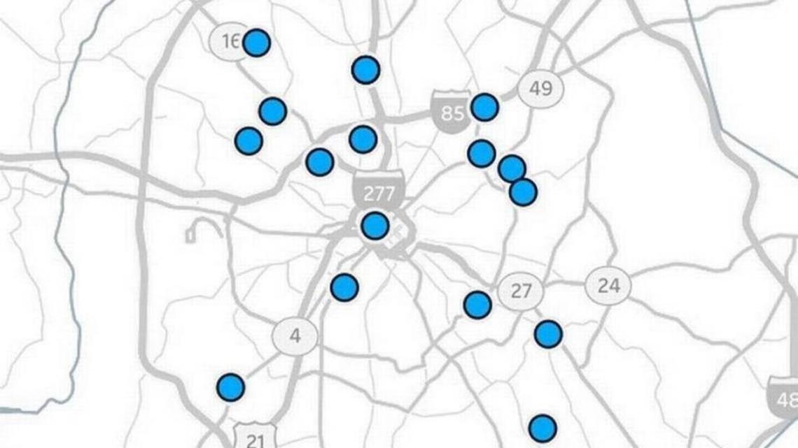 Search a Charlotte Observer map of homicides in 2017