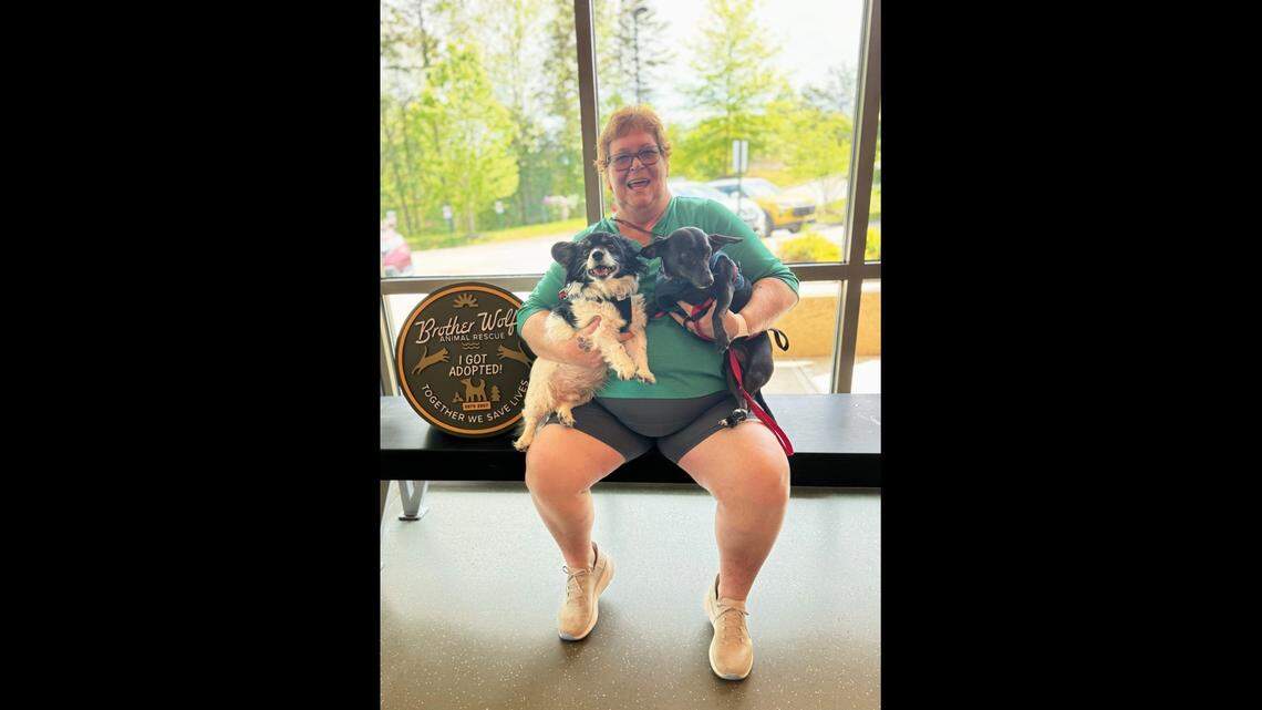 Two dog best friends were adopted into the same home, a North Carolina shelter said.