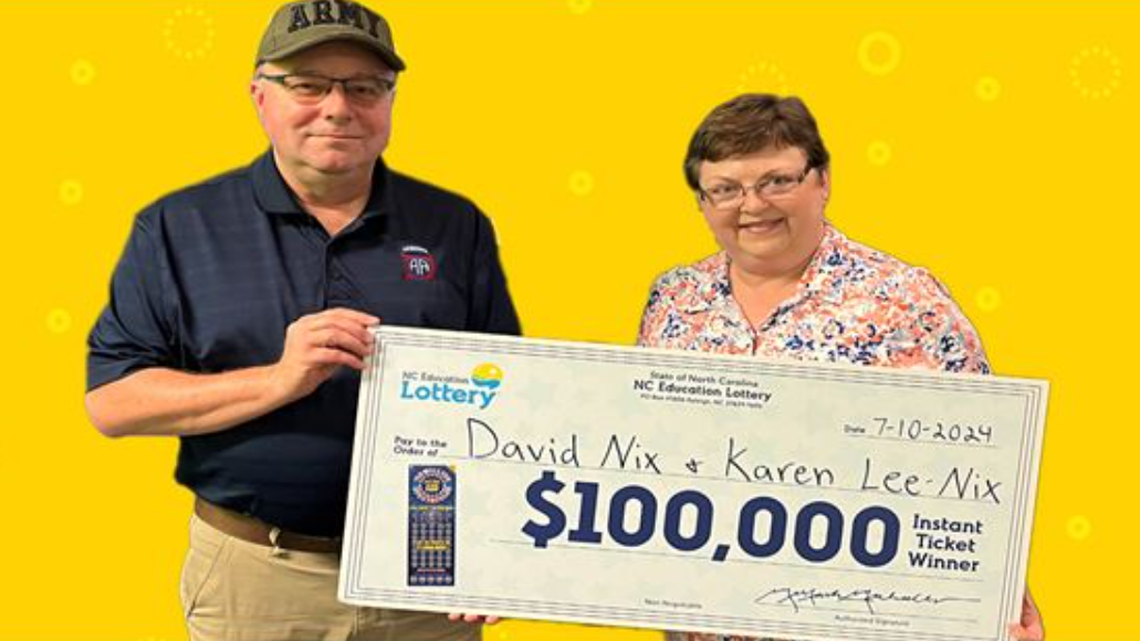 A husband and wife started crying “tears of joy” after they hit the jackpot in North Carolina.