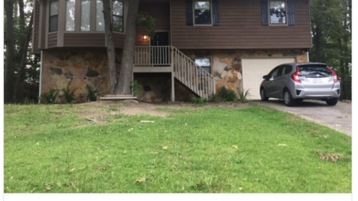 The house where Burns was found in Duluth, Georgia, after being missing for more than a year from Charlotte.