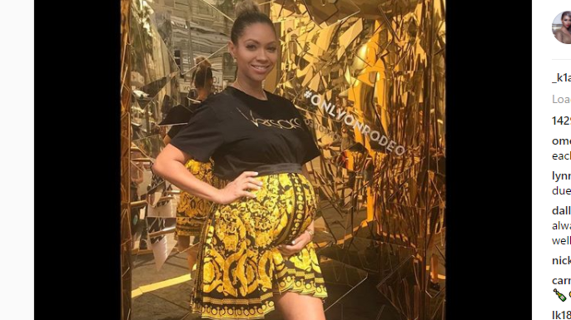 Panther Cam Newton’s girlfriend shows off big baby bump for their third child