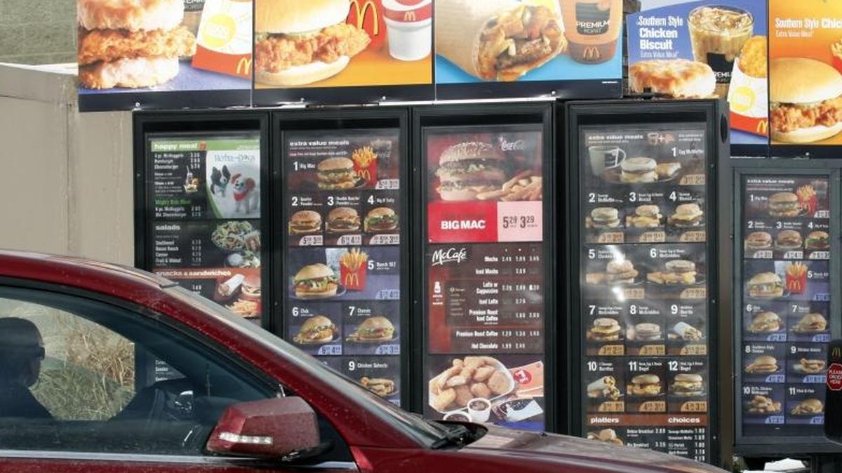 A customer at a McDonald’s drive-thru.
