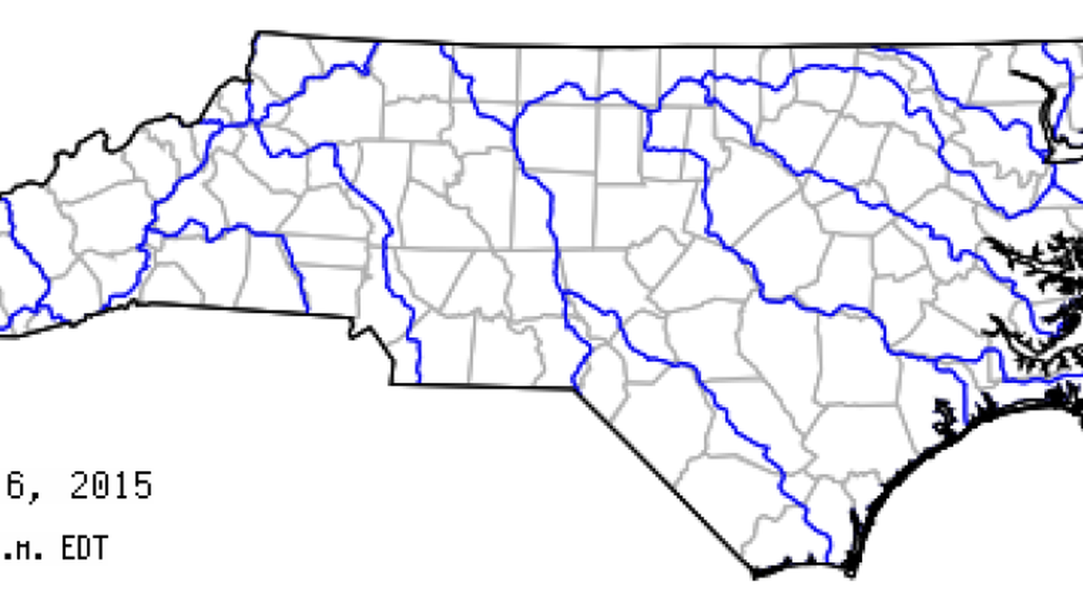 
A drought map posted Thursday no dry areas in North Carolina after a week of rain.
