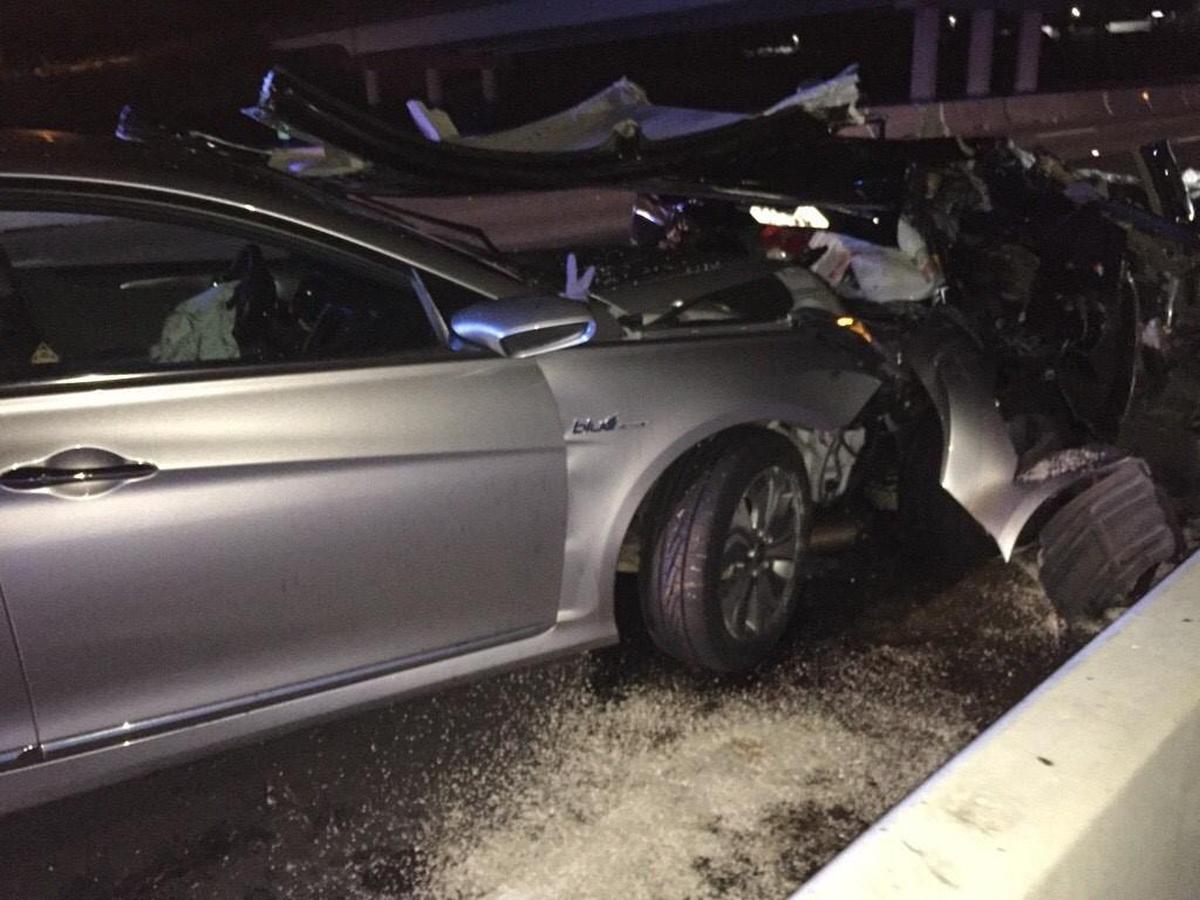 The aftermath of a double fatal wreck on I-77 Saturday in north Charlotte.