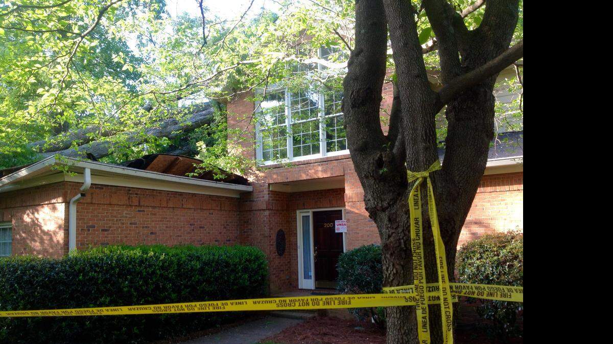 
No one was injured after a tree fell on a southeast Charlotte home Wednesday morning.
