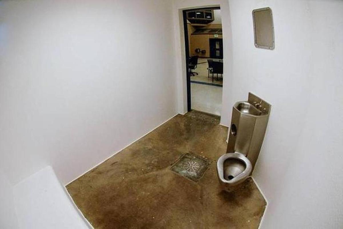 In North Carolina prisons, inmates in solitary confinement typically spend 22 to 23 hours a day inside cells that are smaller than a parking space. This cell, at Central Prison in Raleigh, is smaller than 100 square feet.
