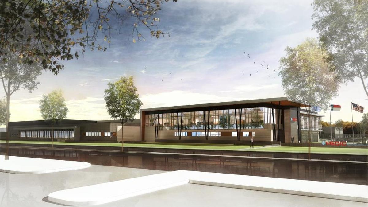 Rendering of the new MEDIC facility on Wilkinson Boulevard.