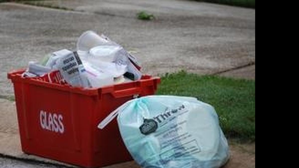 
This shows a pay-as-you-throw trash bag.
